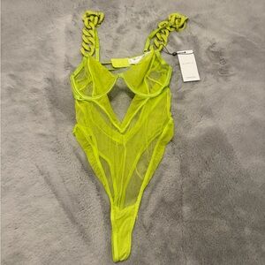 Bluebella Neon Green Sheer Bra